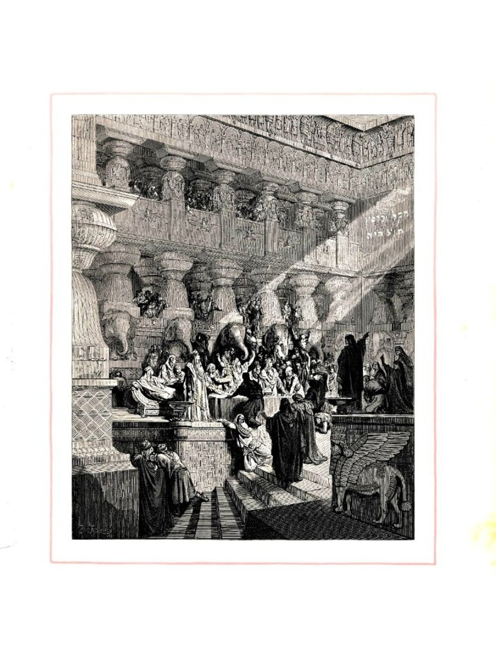 Daniel Interpreting the Writing on the Wall Doré 1953 Ltd Ed Gravure Plate